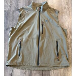 Free Country Men's Utility Vest Green Light Zip Front Outdoor Jacket XXL